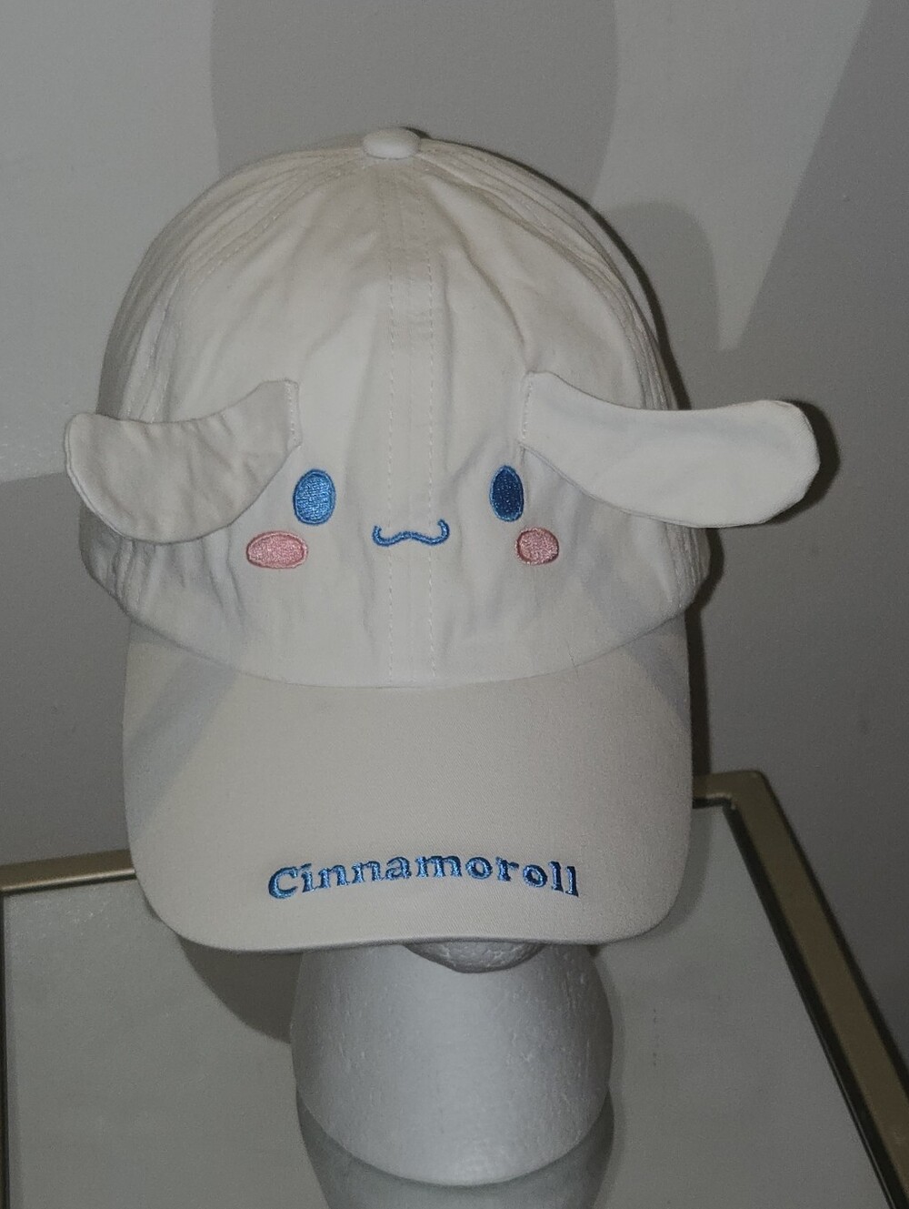Sanrio Cinnamoroll White Baseball Hat 3D Ears Embroidered Dad Cap 2024 Kawaii